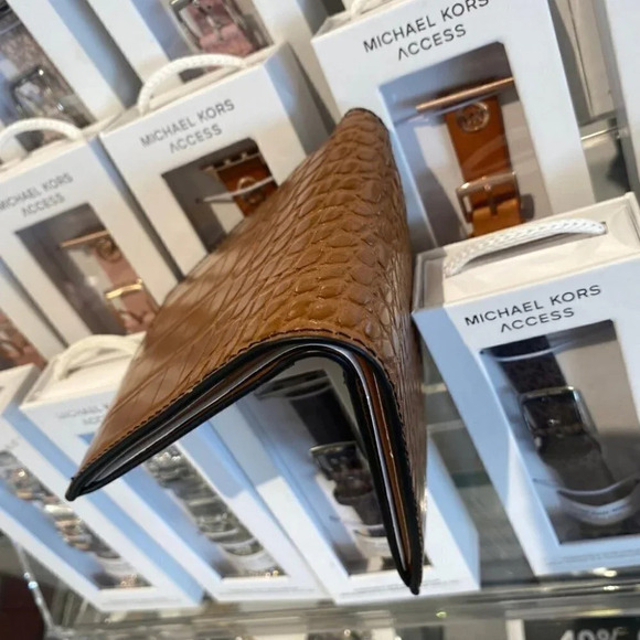 Michael Kors Billfold Bifold Wallet Men's Croc Embossed Leather 36F1LC0F1E - Picture 5 of 8